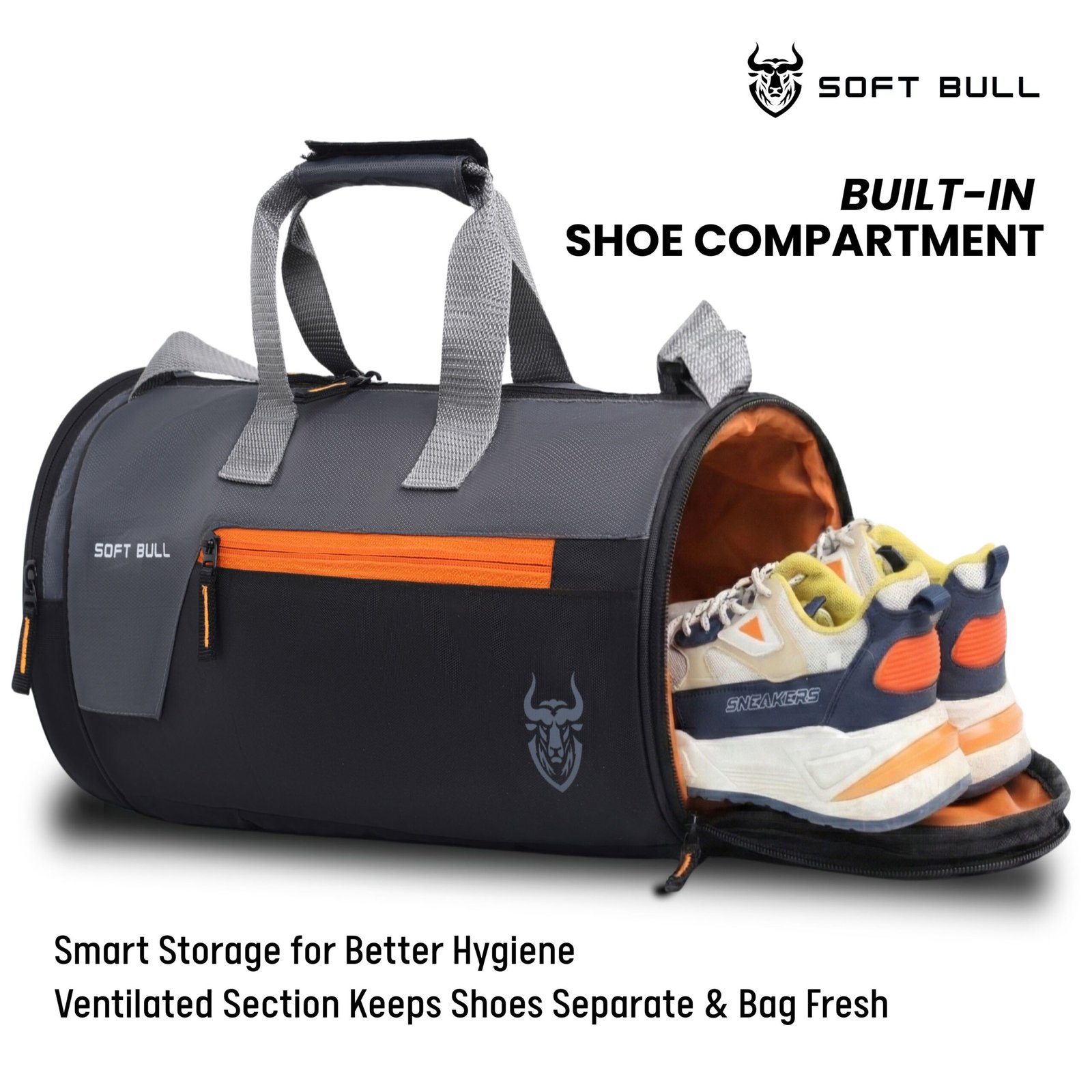 4 Gym duffle bag - 29L with shoe compartment - Image 1